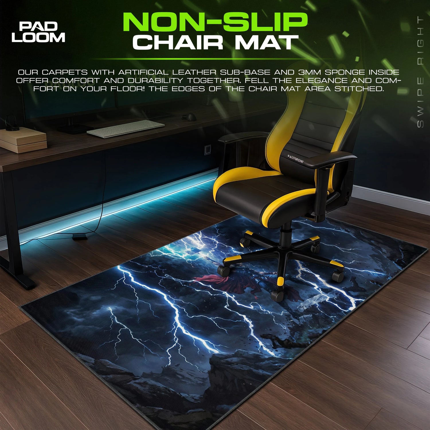 Thor Lightning Call Mouse Pad - Marvel Desk Mat