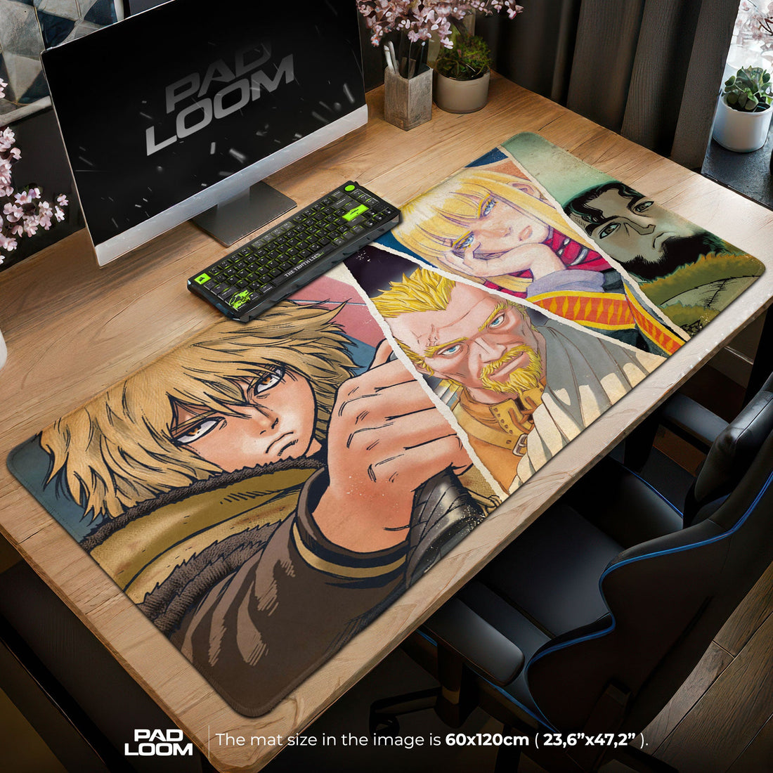Thorfinn Legacy Mouse Pad - Viking Warriors Anime Desk Mat Padloom
