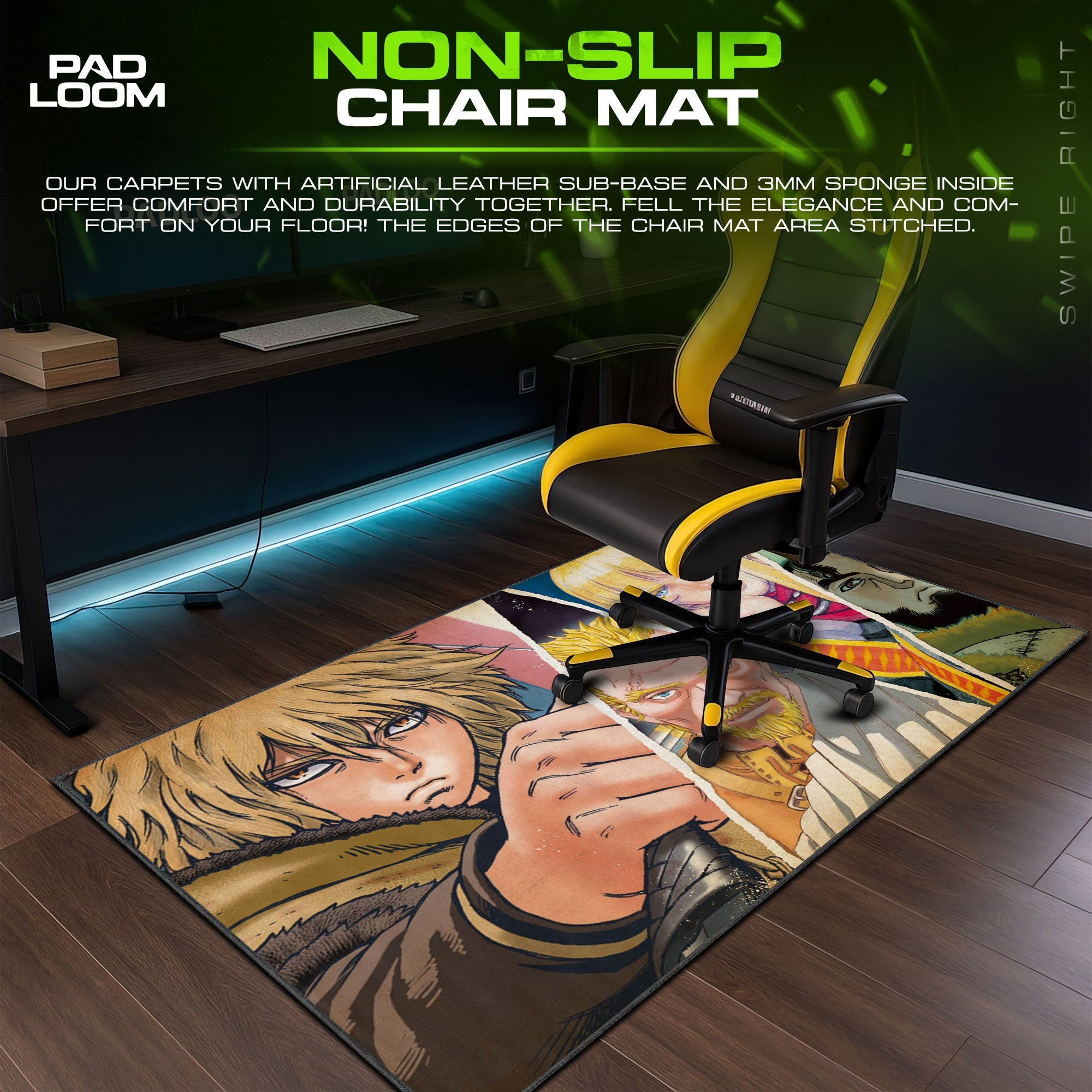 Thorfinn Legacy Mouse Pad - Viking Warriors Anime Desk Mat Padloom