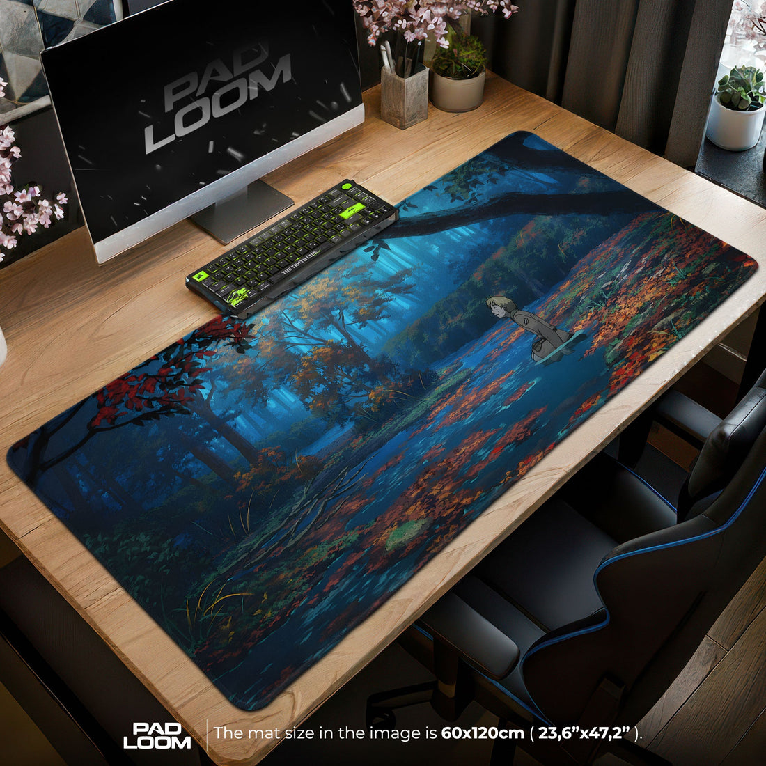 Thorfinn Reflection Mouse Pad - Autumn Forest Anime Desk Mat Padloom