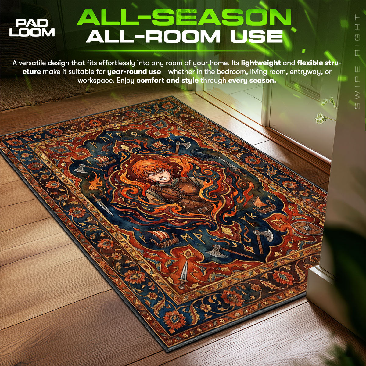 Thorfinn Vengeance Rug - Vinland Saga Chair Mat