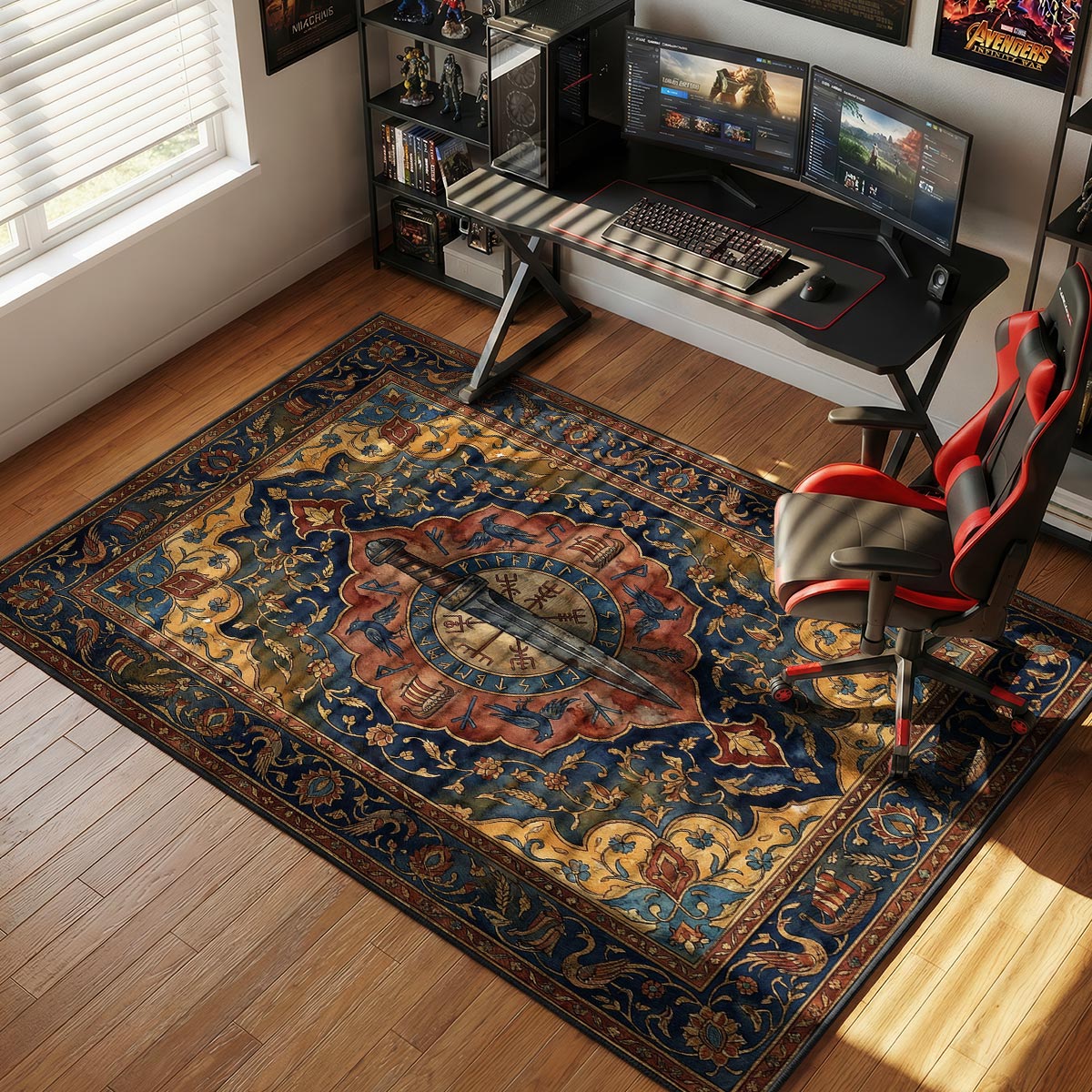 Thorfinn Wikingerschwert Teppich - Vinland Saga Stuhlmatte