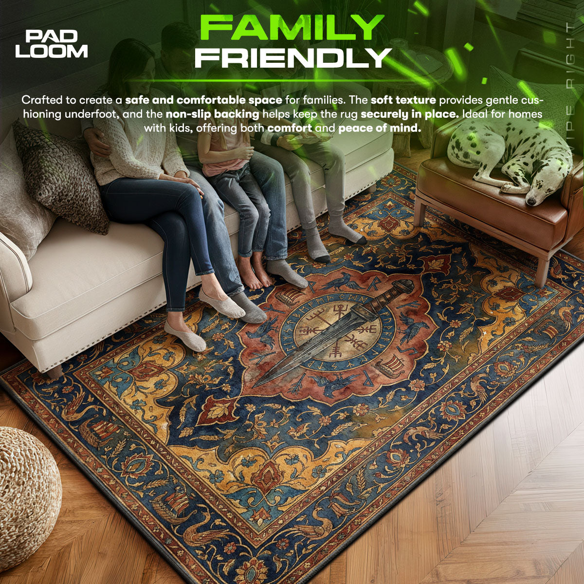 Thorfinn Wikingerschwert Teppich - Vinland Saga Stuhlmatte