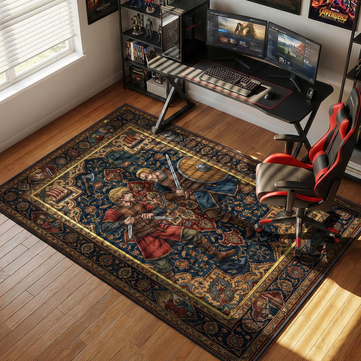 Thorfinn vs Askeladd Duel Vinland Saga Chair rug — main product view