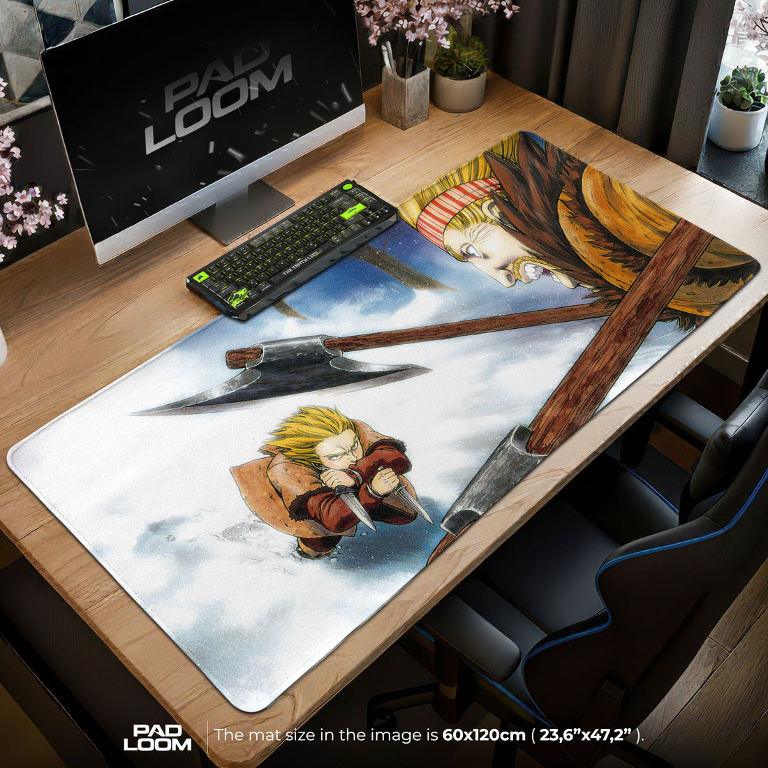 Thorfinn vs Thorkell Mouse Pad - Viking Saga Gaming Desk Mat Padloom