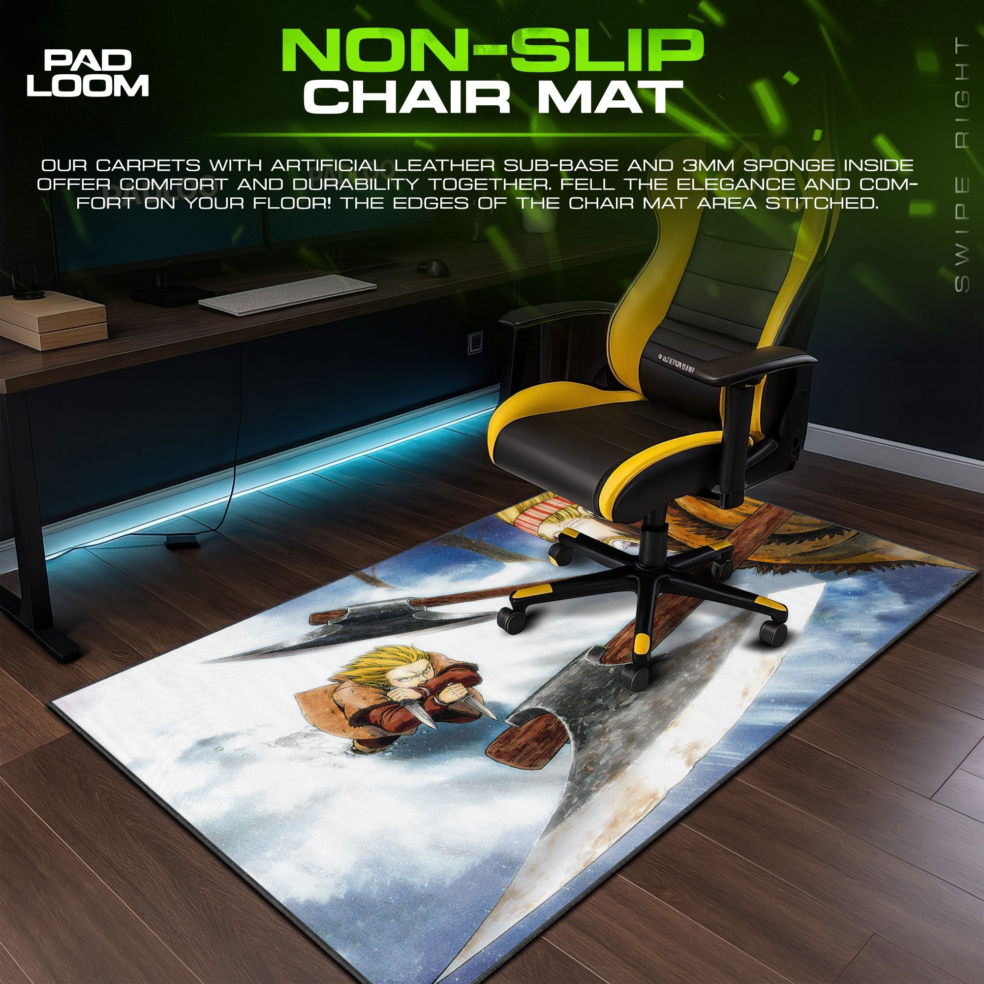 Thorfinn vs Thorkell Mouse Pad - Viking Saga Gaming Desk Mat Padloom