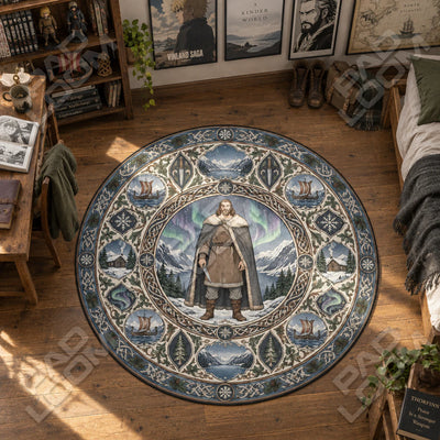 Thors Aurora Round Rug - Vinland Saga Chair Mat