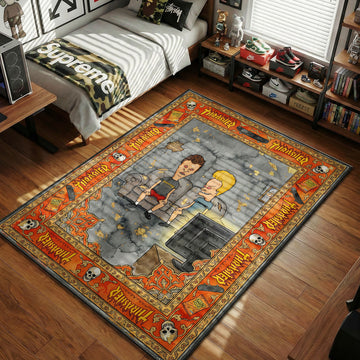 Thrasher Beavis and Butt-Head orange grey hypebeast area rug