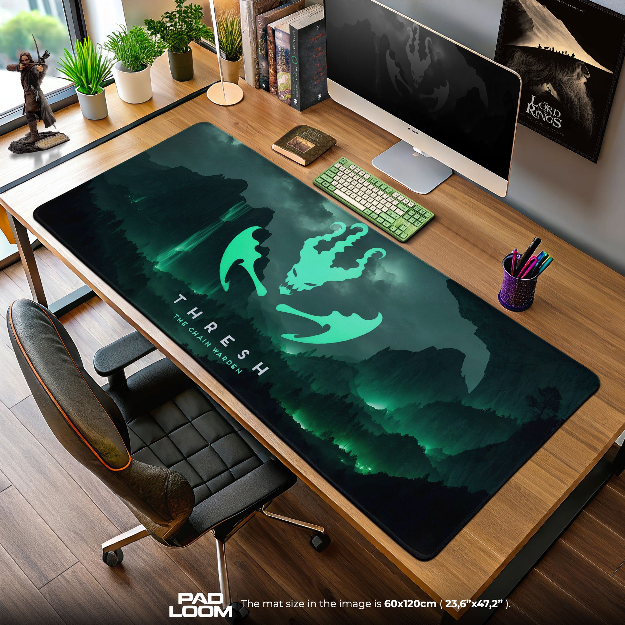 Thresh Chain Warden Mouse Pad, League of Legends Gaming Desk Mat