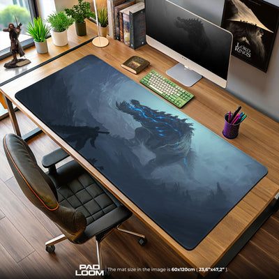 Thunder Dragon Confrontation Mouse Pad, Game Monster Hunter Desk Mat