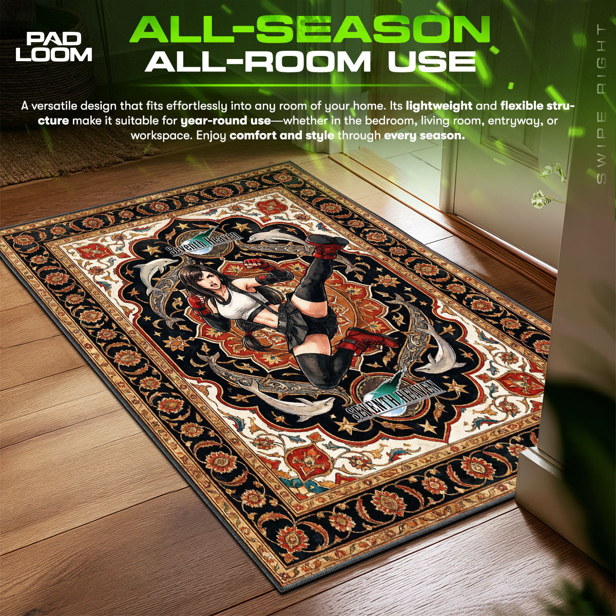 Tifa Lockhart Seventh Heaven Rug - Final Fantasy VII Chair Mat