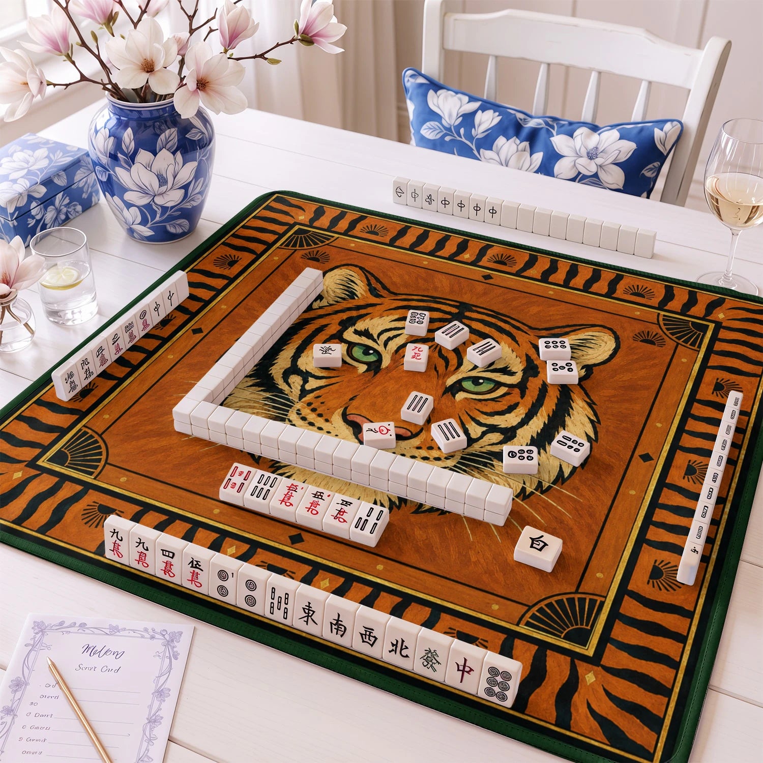 Tiger mahjong mat – M (60x60 cm) and L (81x81 cm) sizes