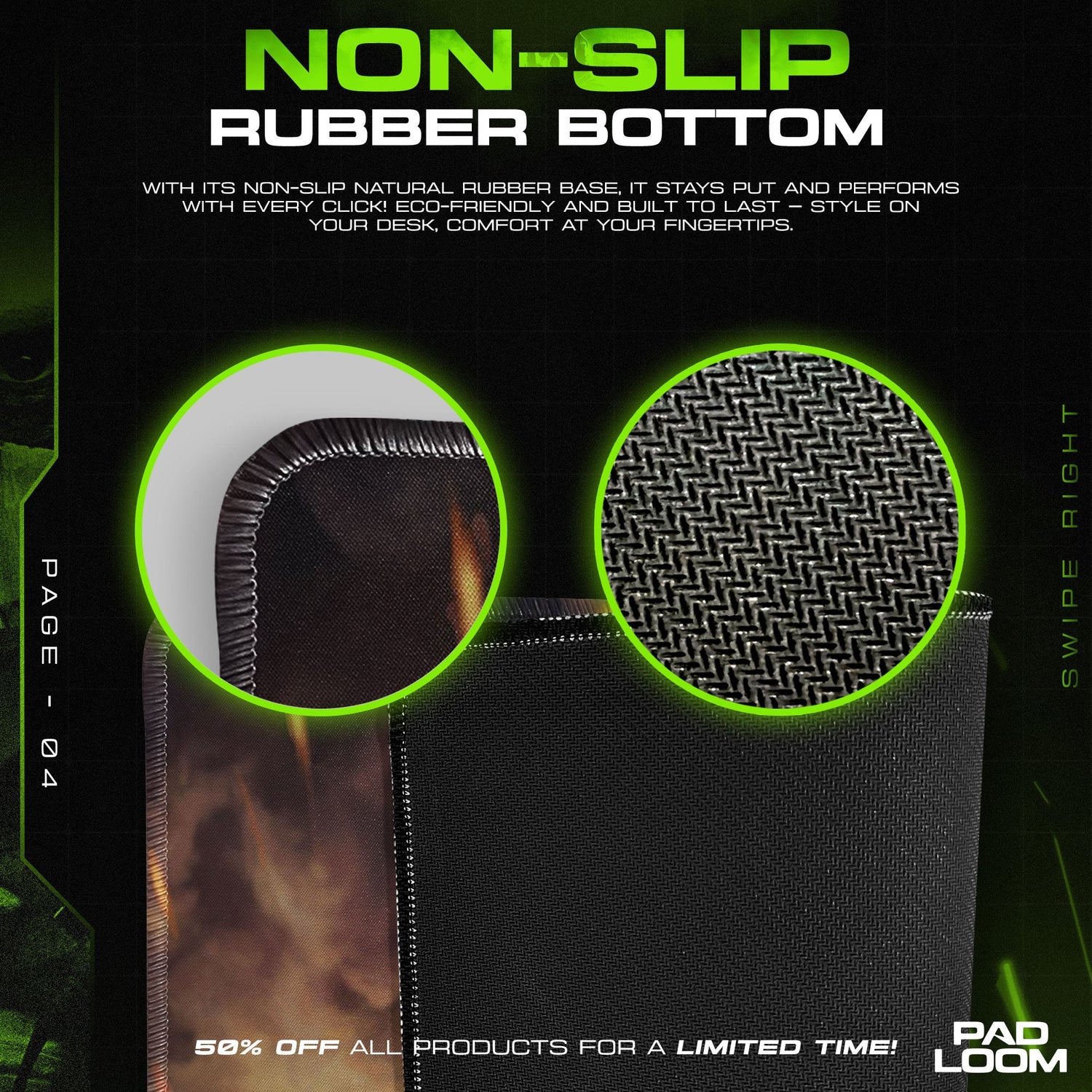 Tigrex Fury Attack Mouse Pad, Game Monster Hunter Desk Mat Padloom