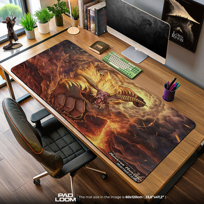 Tigrex Fury Attack Mouse Pad, Game Monster Hunter Desk Mat