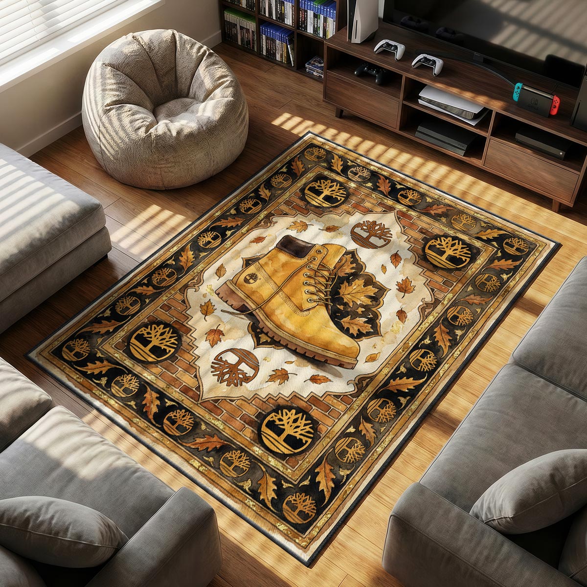 Timberland Wheat themed area rug for home decor fans