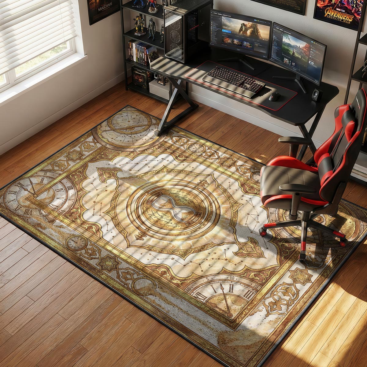 Time Turner Clock Harry Potter Room rug — main product view