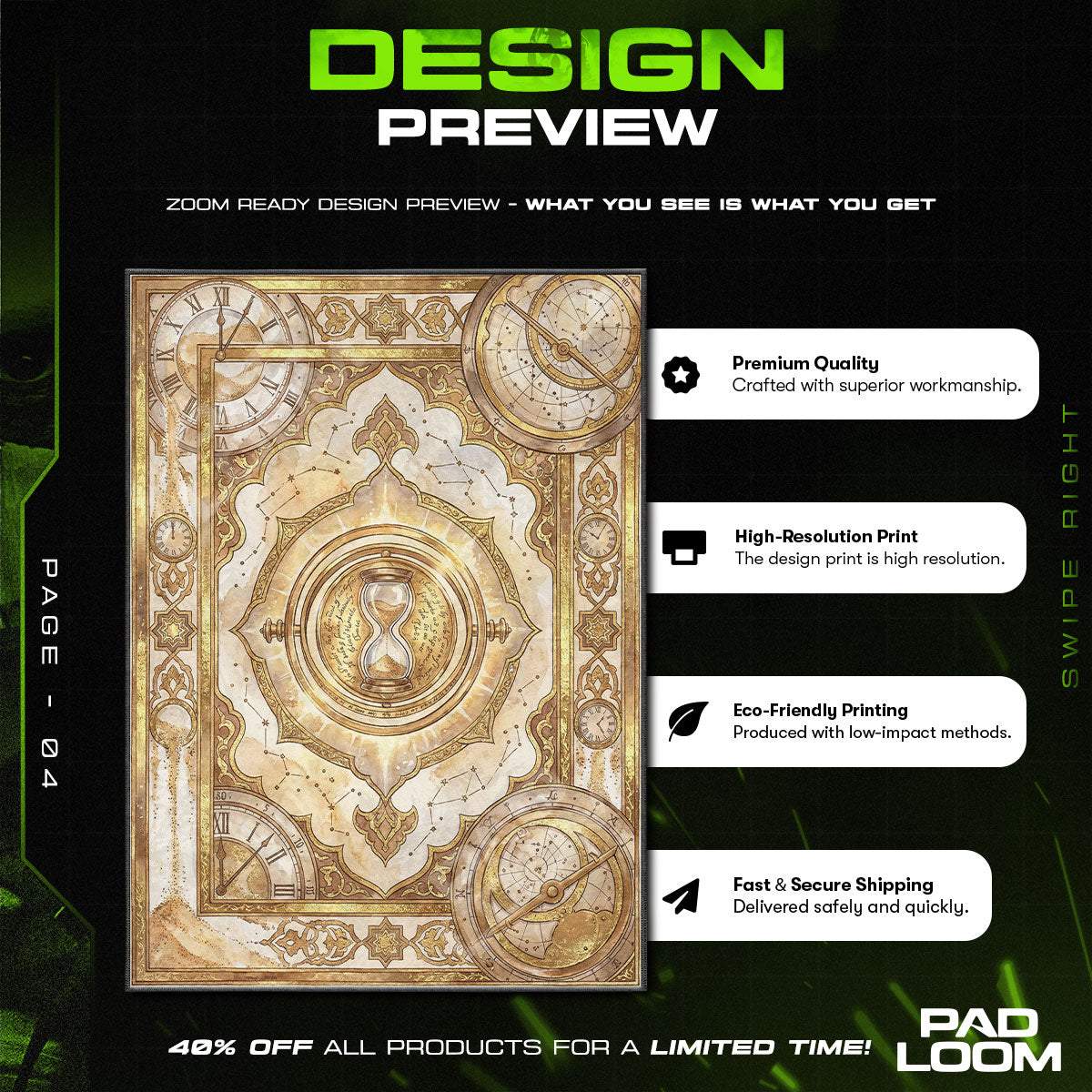 Room character design printed on rug