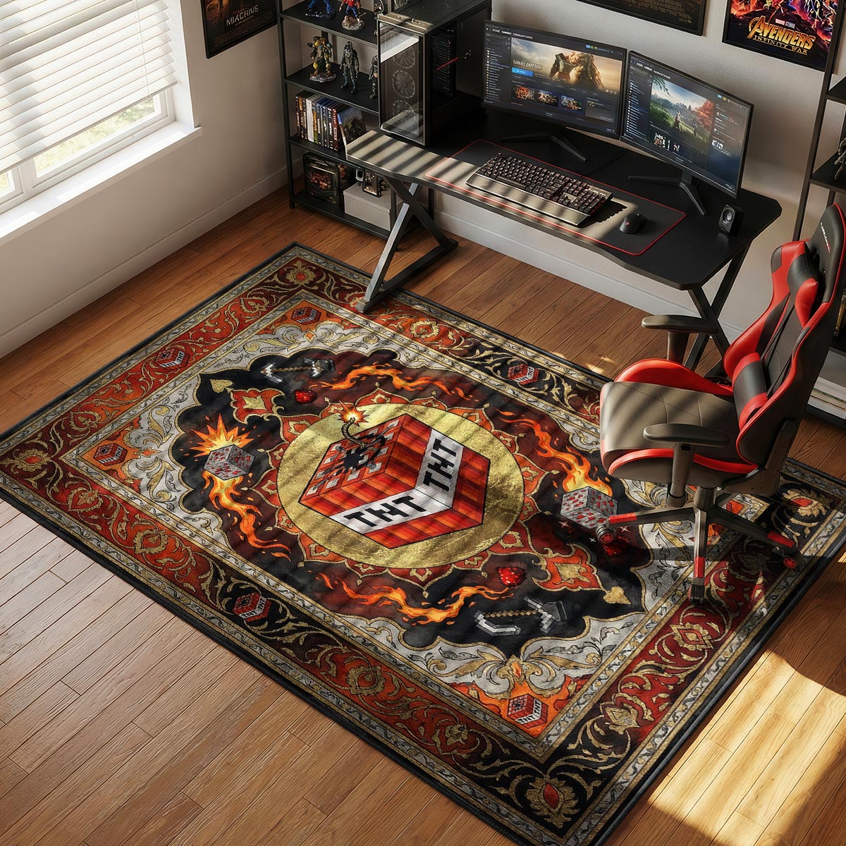 TNT Explosive Rug - Minecraft Chair Mat