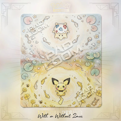 Togepi Pichu Playmat - 2 Player Pokemon TCG Mat