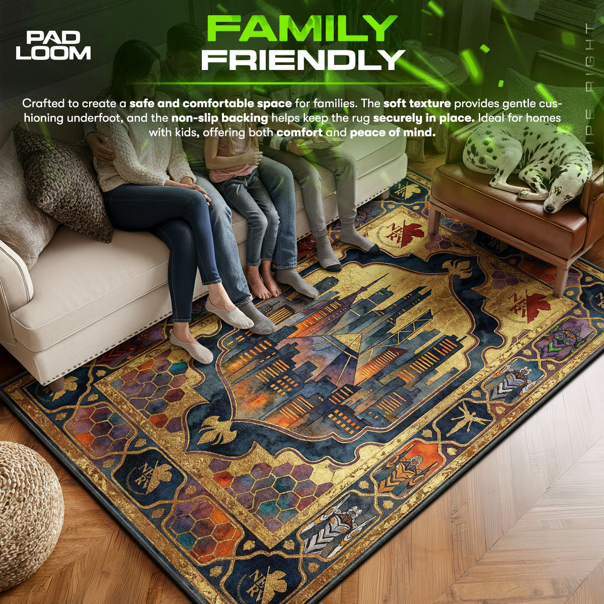 Tokyo-3 Stadtbild Teppich - Evangelion Stuhlmatte