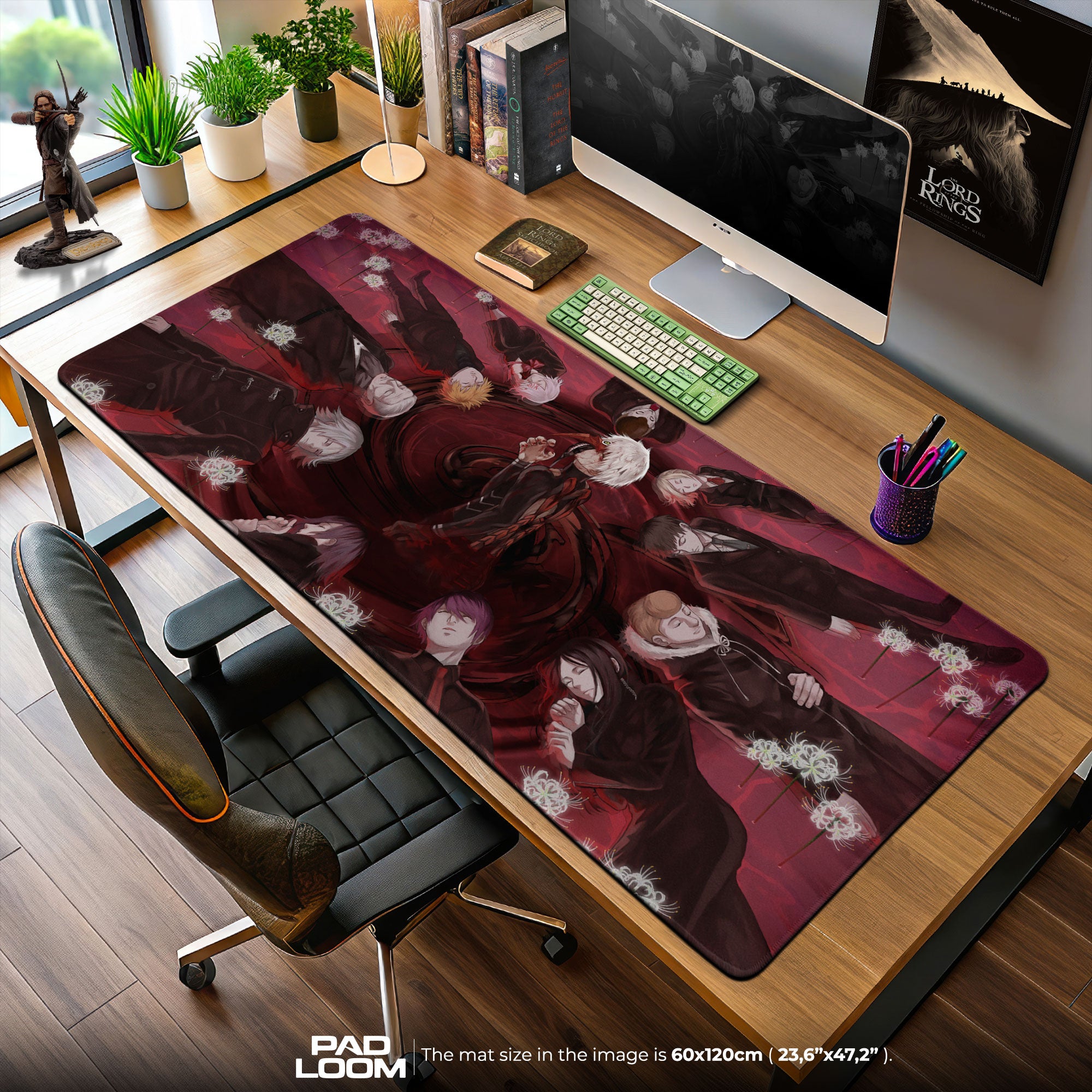 Tokyo Ghoul Kaneki Circle Mouse Pad, Anime Gaming Desk Mat