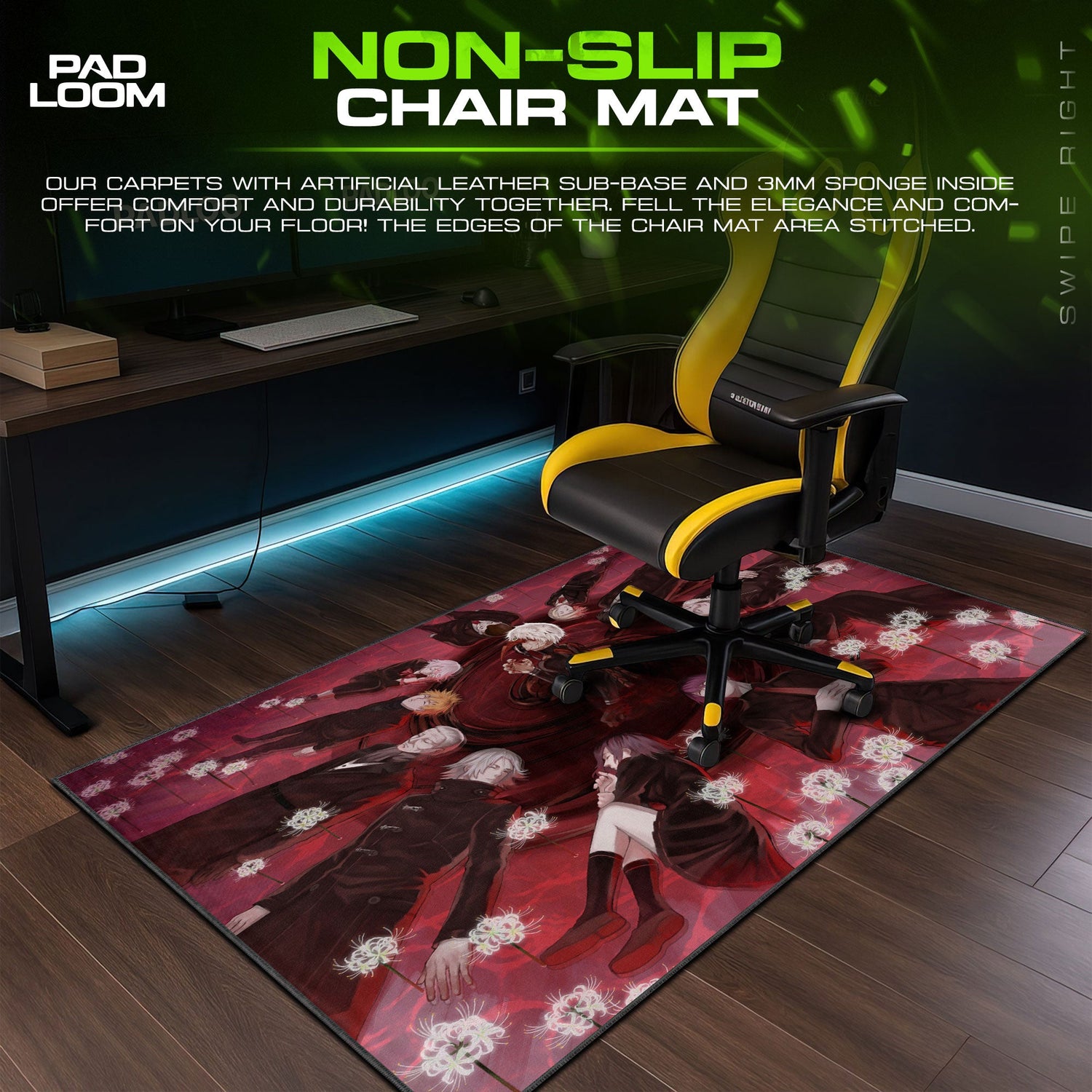 Tokyo Ghoul Kaneki Circle Mouse Pad, Anime Gaming Desk Mat Padloom