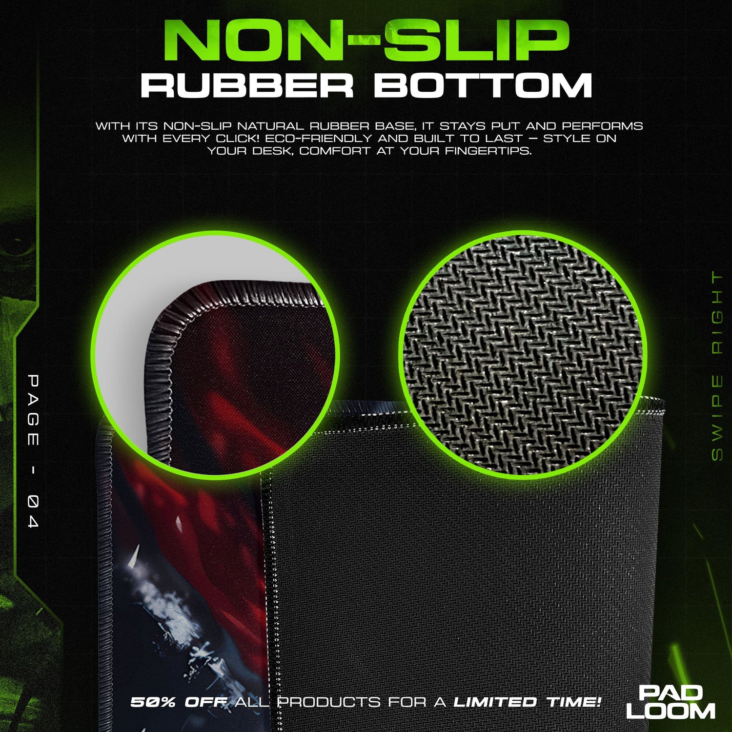 Tokyo Ghoul Kaneki Ghoul Form Mouse Pad, Anime Gaming Desk Mat Padloom