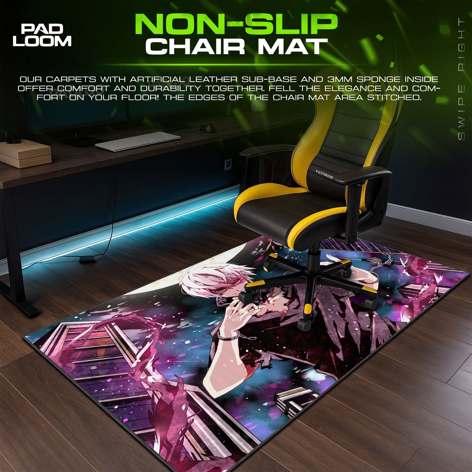 Tokyo Ghoul Kaneki Mask Mouse Pad, Anime Gaming Desk Mat Padloom