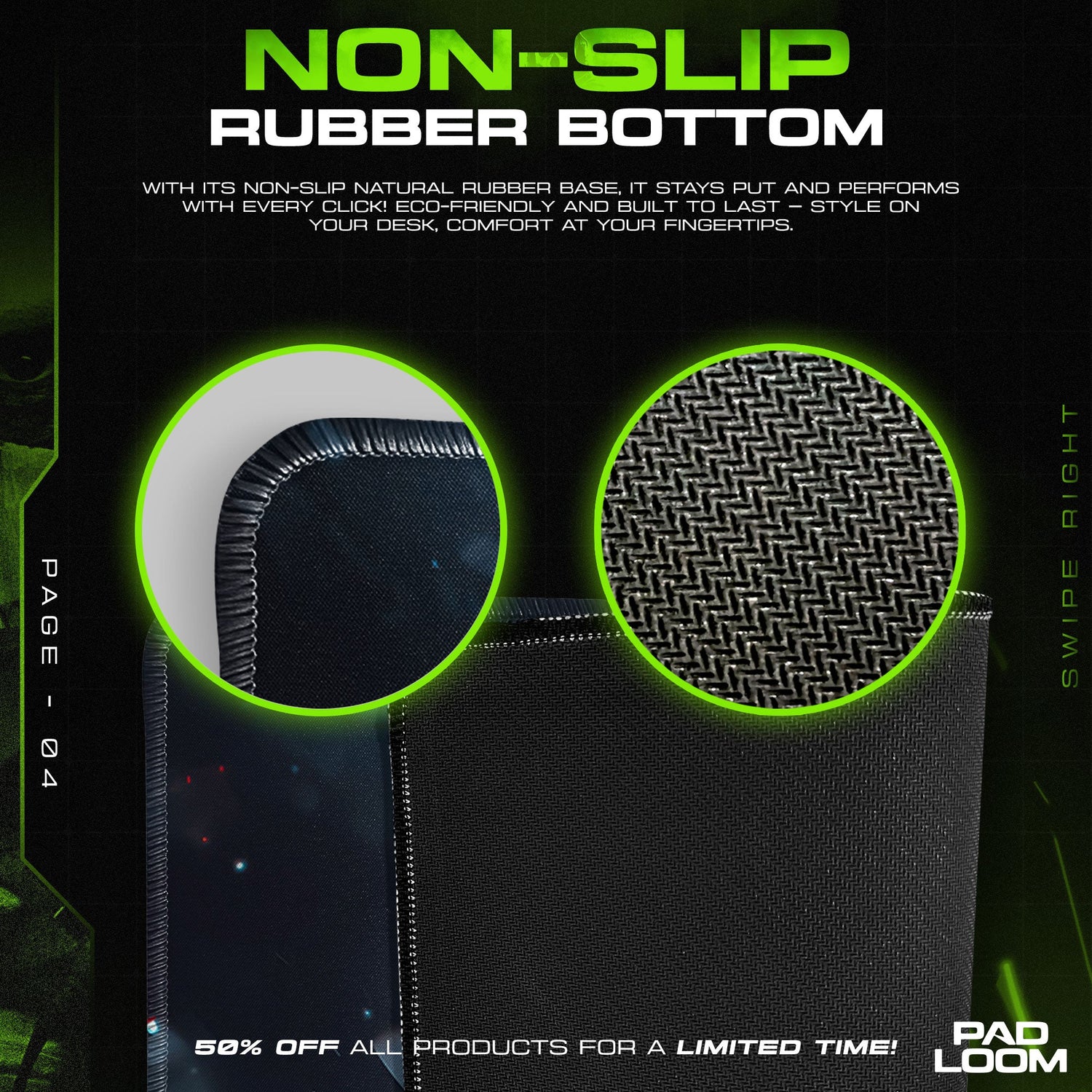 Tokyo Ghoul Kaneki Red Kagune Mouse Pad, Anime Gaming Desk Mat Padloom