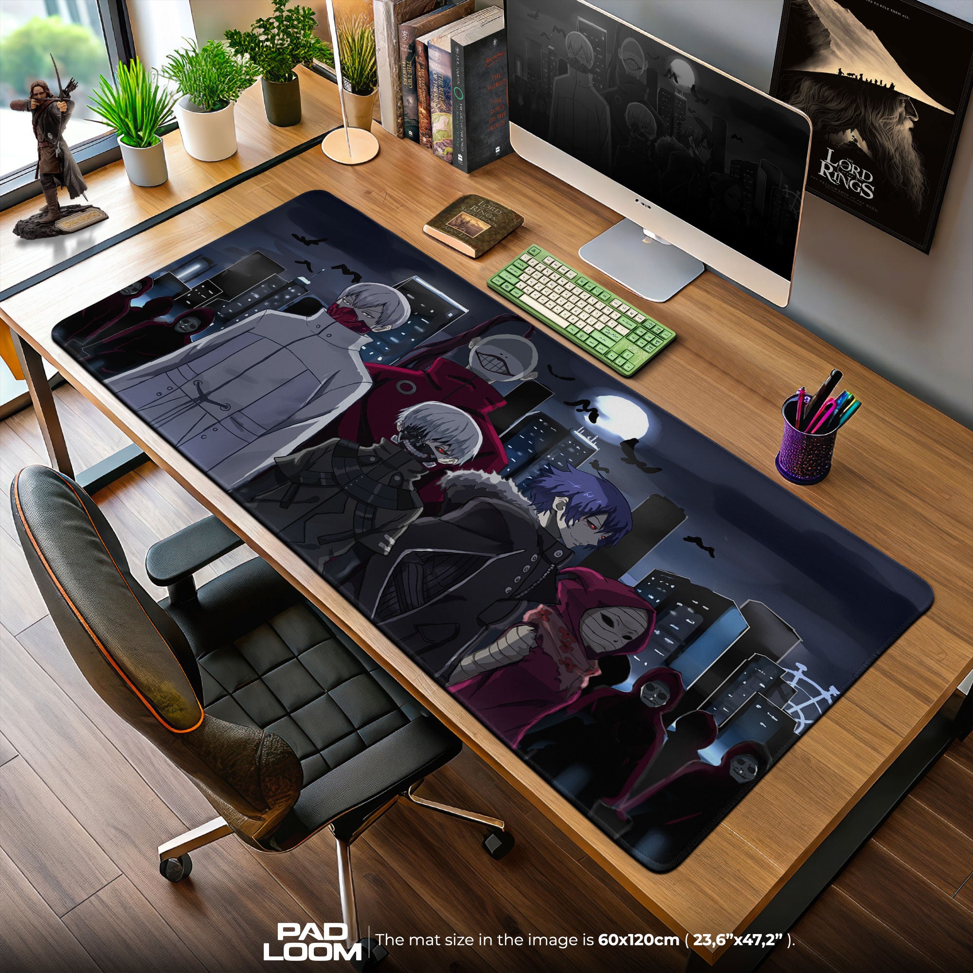 Tokyo Ghoul Moonlit City Mouse Pad, Anime Gaming Desk Mat