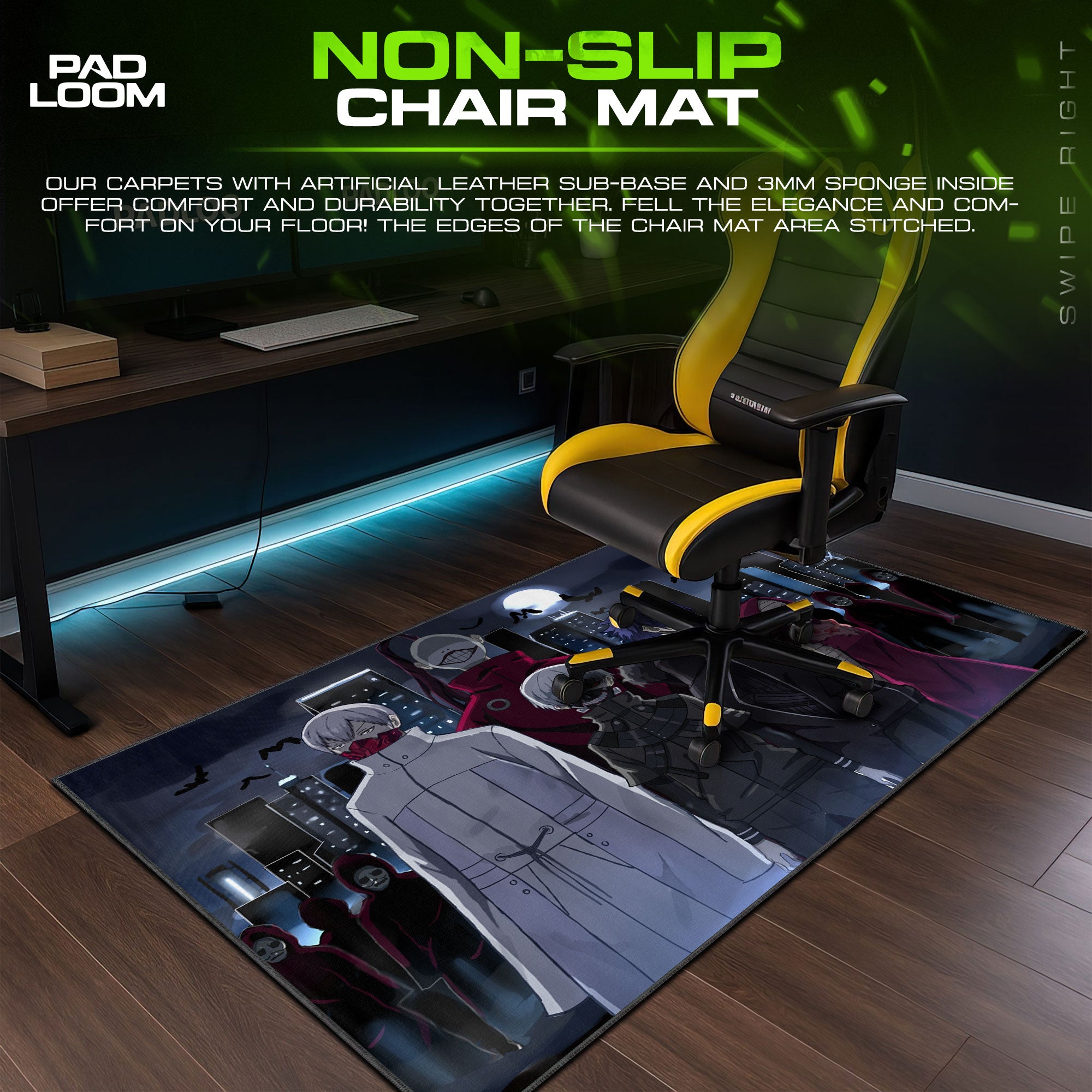Tokyo Ghoul Moonlit City Mouse Pad, Anime Gaming Desk Mat
