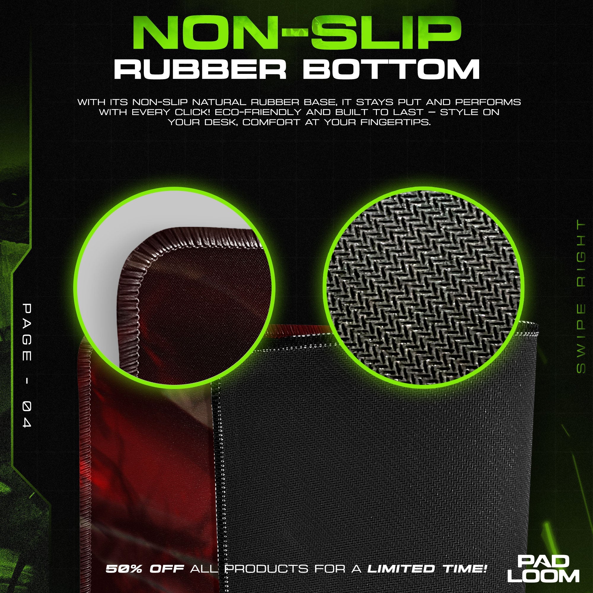 Tokyo Ghoul Mouse Pad - Crimson Fury Anime Desk Mat Padloom