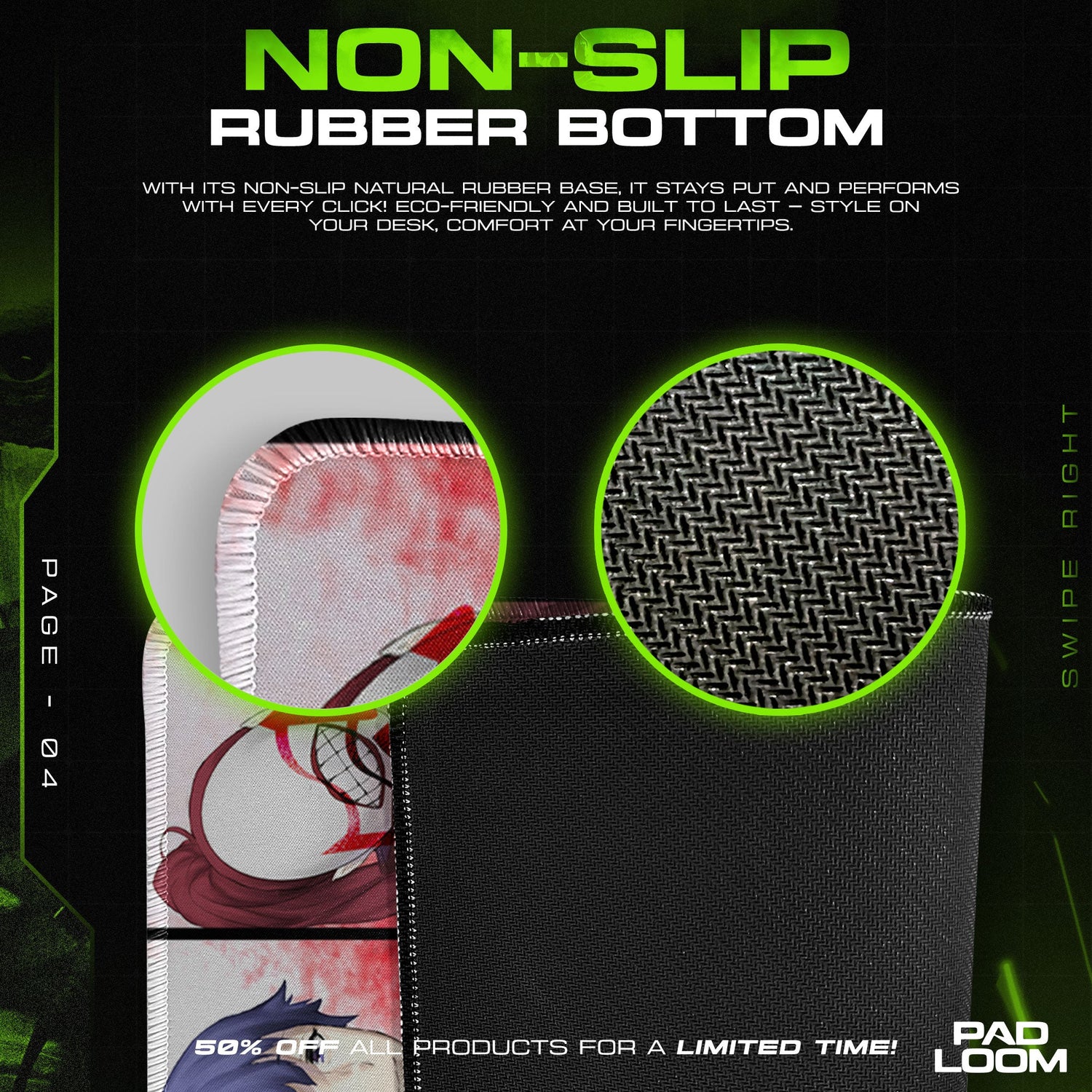 Tokyo Ghoul Mouse Pad - Dark Gallery Anime Desk Mat Padloom