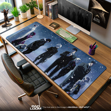 Tokyo Ghoul Snowfall Squad Mouse Pad, Anime Gaming Desk Mat
