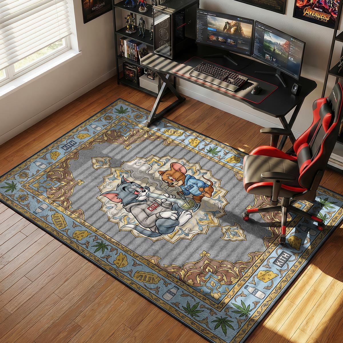 Tom Jerry Kith Stoned Hypebeast Floor rug — main product view