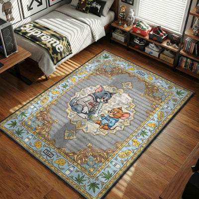 Tom and Jerry Kith Stoned Rug - Hypebeast Floor Mat