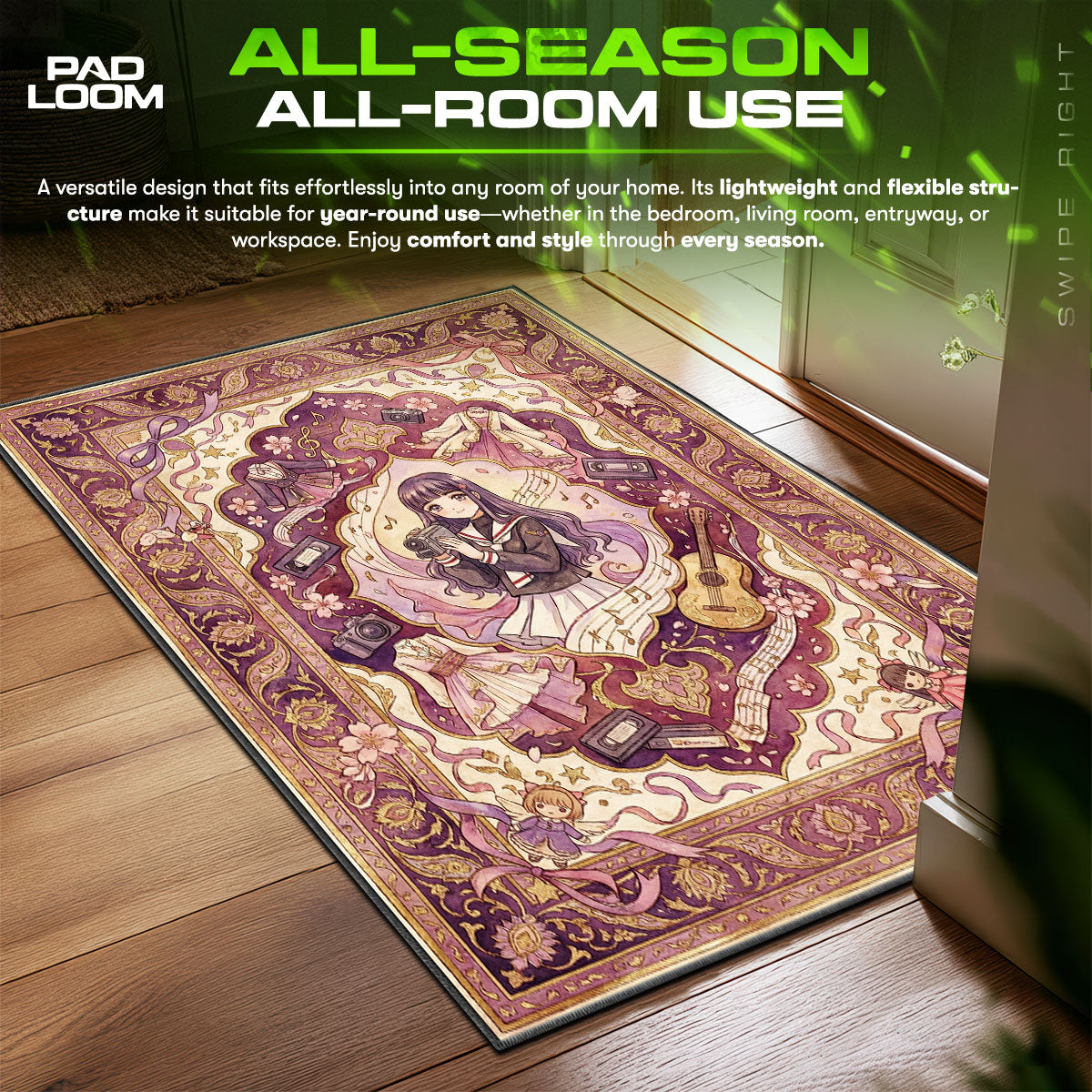 Tomoyo Director Cardcaptor Sakura Chair fan rug — premium quality print
