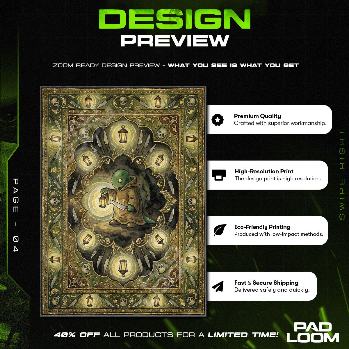 Tonberry Karma Lantern Rug - Final Fantasy Chair Mat