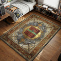 Rust Tool Cupboard TC with building privilege green hologram and construction hammers gaming area rug and floor mat