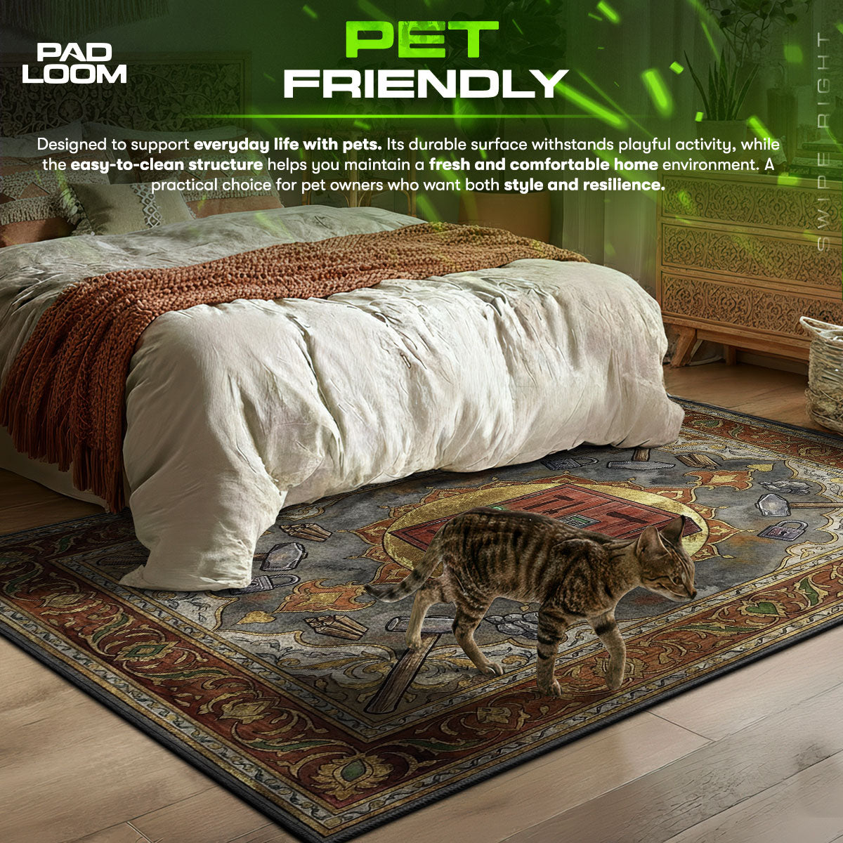 Tool Cupboard Privilege Rug - Rust Chair Mat