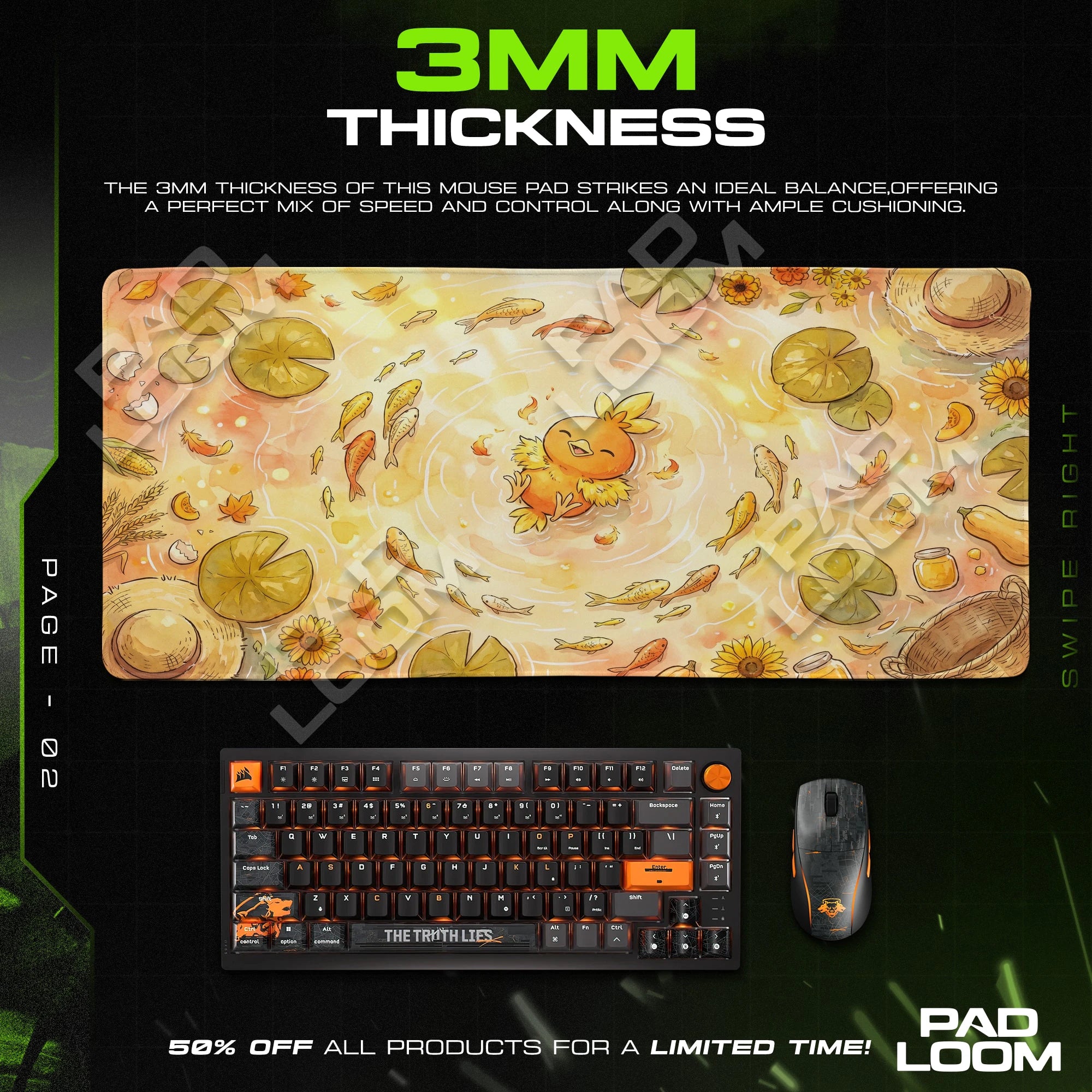 Torchic Harvest Pond Mouse Pad - Pokemon Desk Mat
