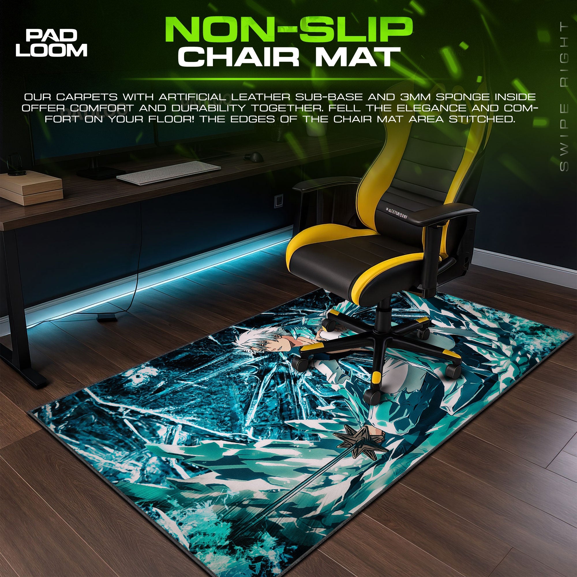 Toshiro Hitsugaya Mouse Pad - Ice Dragon Anime Desk Mat Padloom