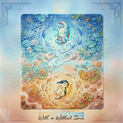 Totodile Cyndaquil Playmat - 2 Player Pokemon TCG