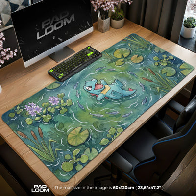 Totodile Seerosenteich-Spritzer Mauspad - Pokémon Schreibtischunterlage
