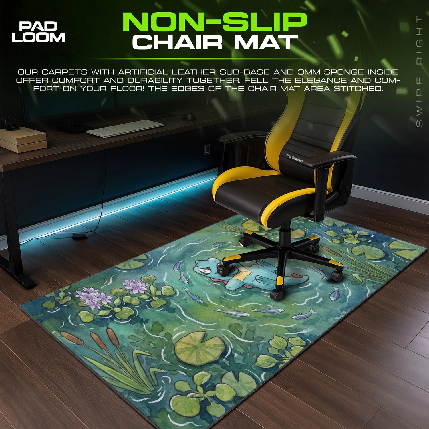 Totodile Lily Pond Splash Mouse Pad - Pokémon Desk Mat