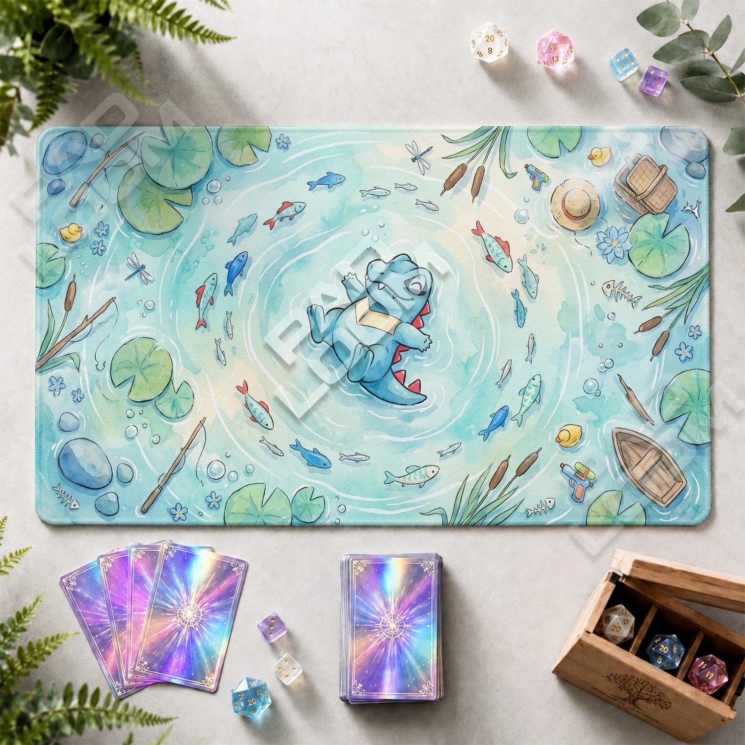 Totodile Summer Playmat - Pokemon TCG Mat - view 2