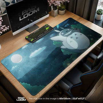 Totoro Moonlight Mouse Pad - Studio Ghibli Anime Desk Mat Padloom