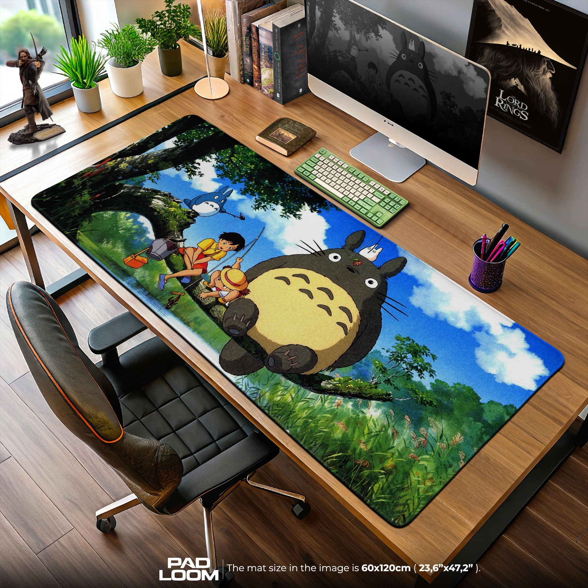 Totoro Mouse Pad, Forest Picnic Anime Desk Mat