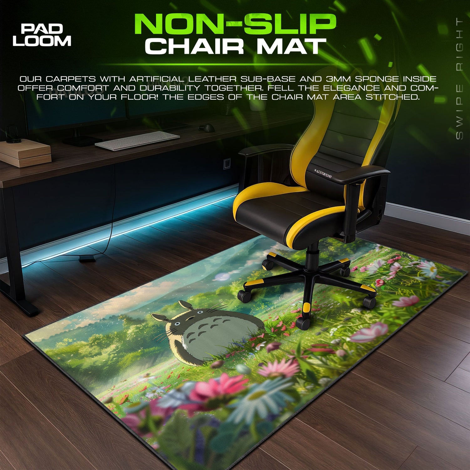 Totoro Mouse Pad, Forest Spirit Anime Desk Mat Padloom