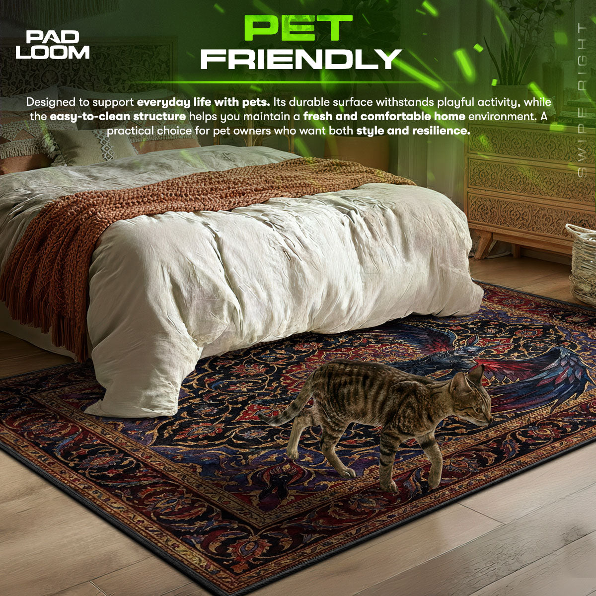 Touka Kirishima Winged Rabbit Rug - Tokyo Ghoul Chair Mat